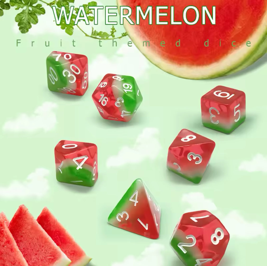 Watermelon Dice Set