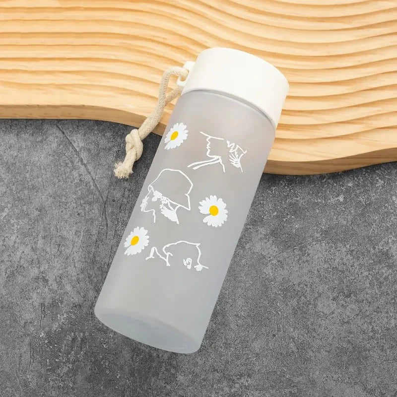 Transparent Daisy Water Bottle
