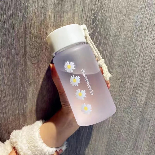 Transparent Daisy Water Bottle