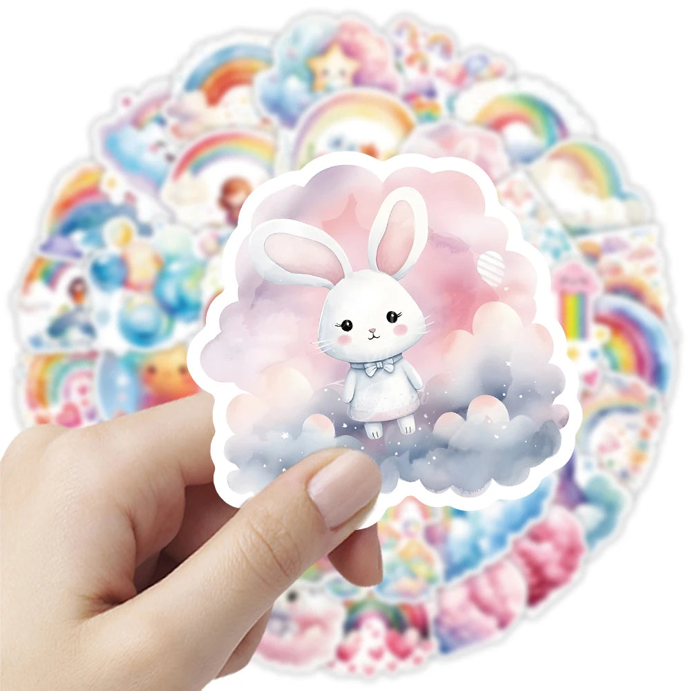 Kawaii Rainbow Cloud Star Stickers