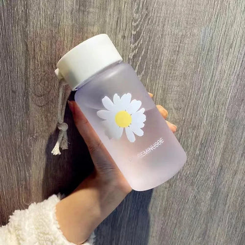Transparent Daisy Water Bottle