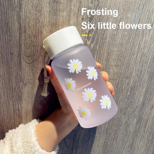 Transparent Daisy Water Bottle