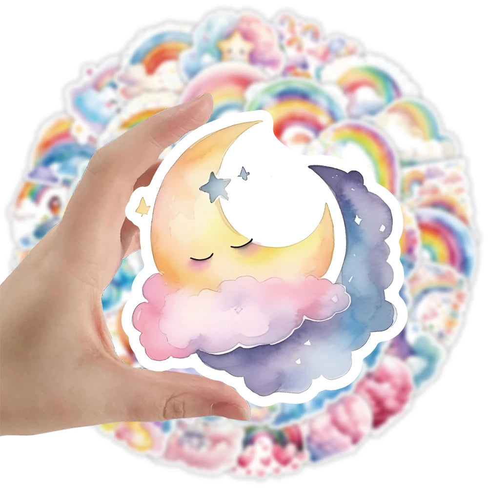Kawaii Rainbow Cloud Star Stickers