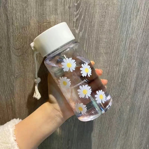 Transparent Daisy Water Bottle