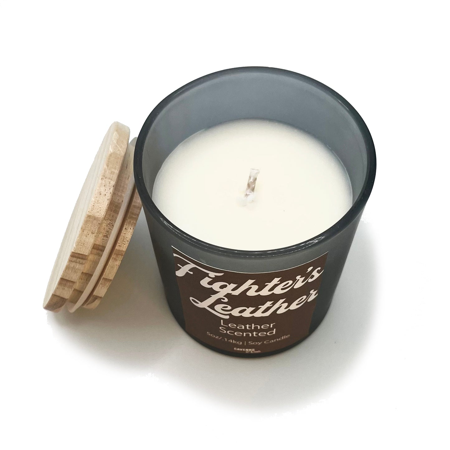 Fighter's Leather Soy Candle, Leather Scented