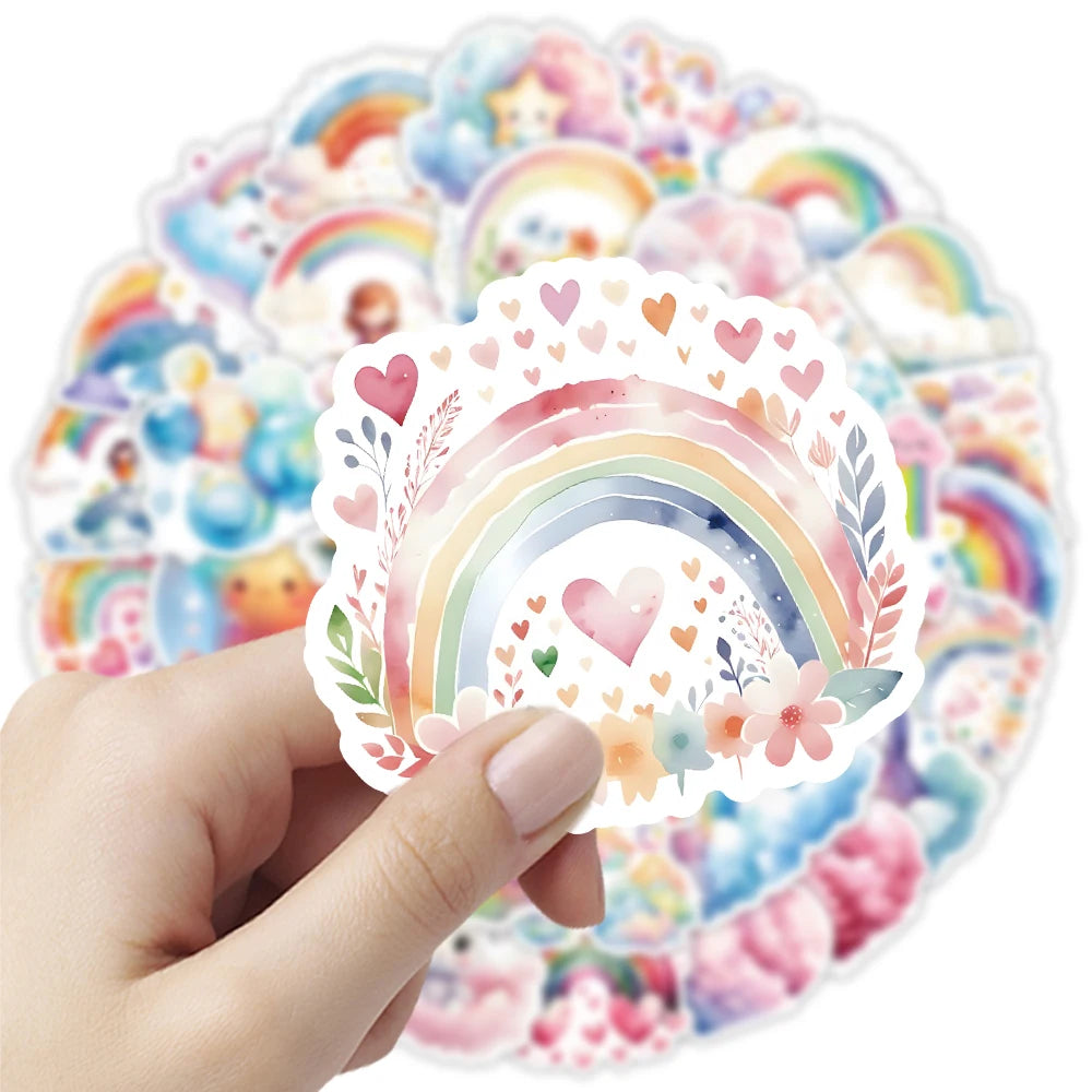 Kawaii Rainbow Cloud Star Stickers