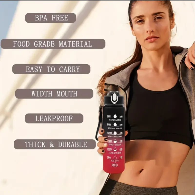 Sports Water Bottle with Time-Tracking