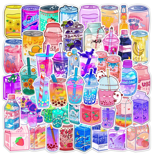 Colorful Bubble Drink Stickers