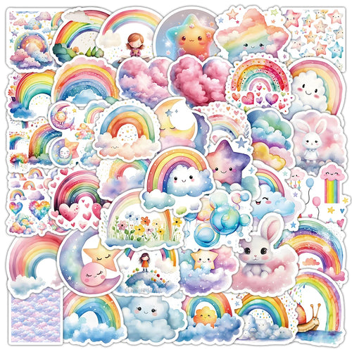 Kawaii Rainbow Cloud Star Stickers