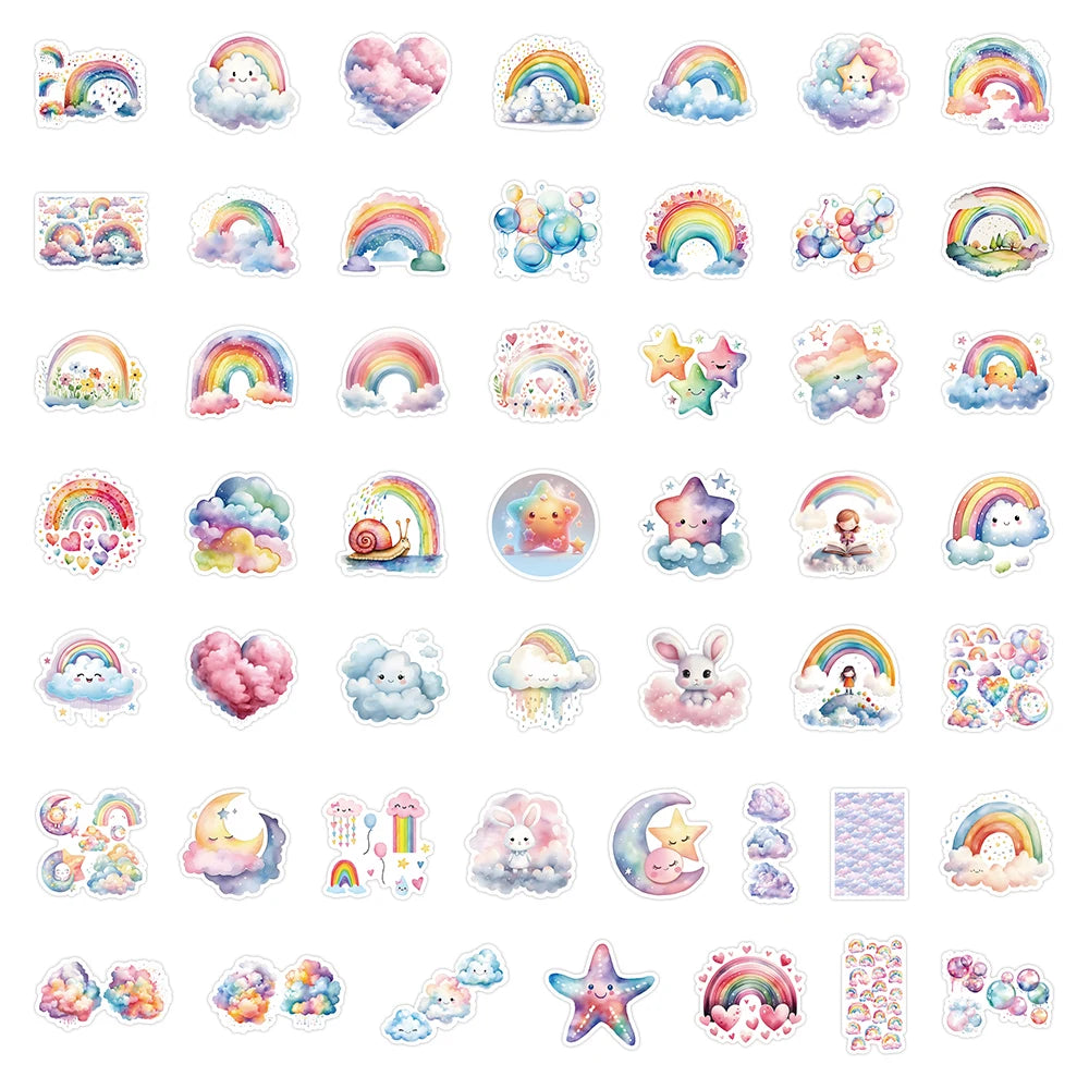 Kawaii Rainbow Cloud Star Stickers