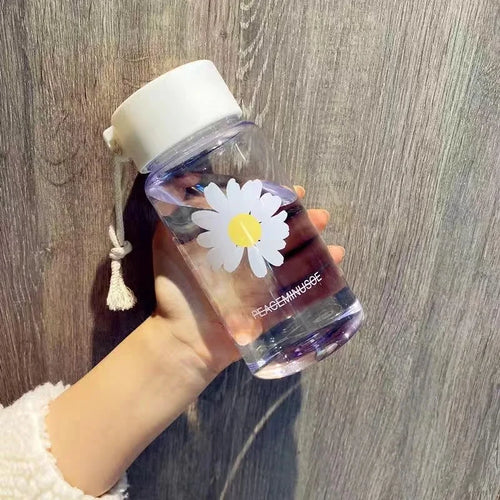 Transparent Daisy Water Bottle