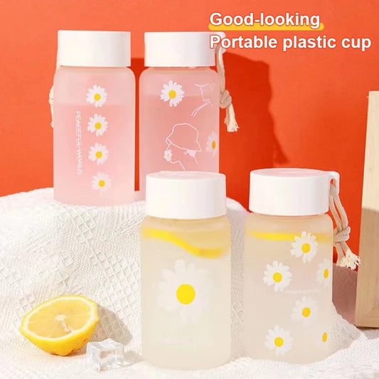 Transparent Daisy Water Bottle