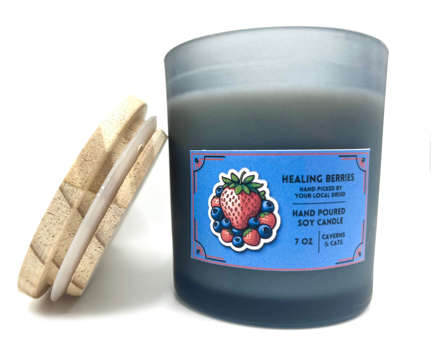 Healing Berries Scented Candle; Strawberry Vanilla Scent