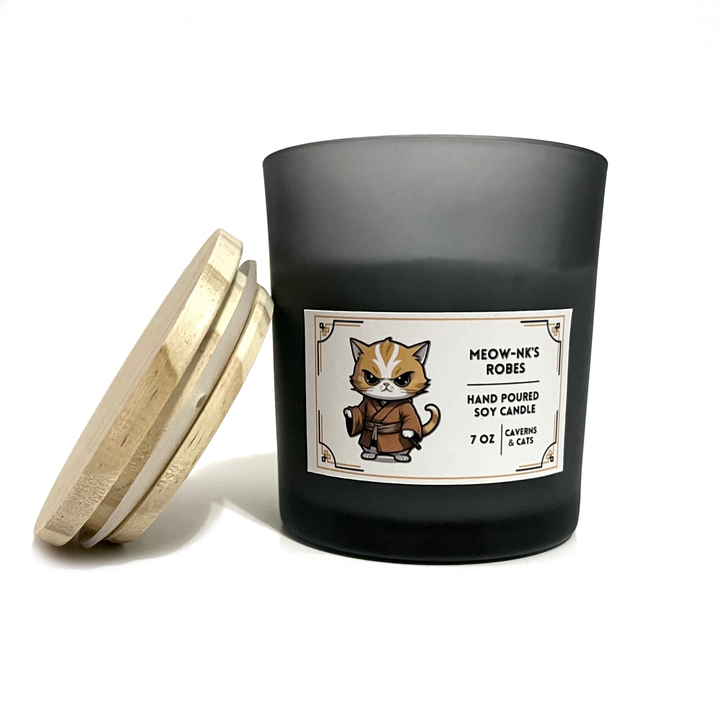 Meow-nk's Robes Soy Candle, Lennon and Lemongrass Scented