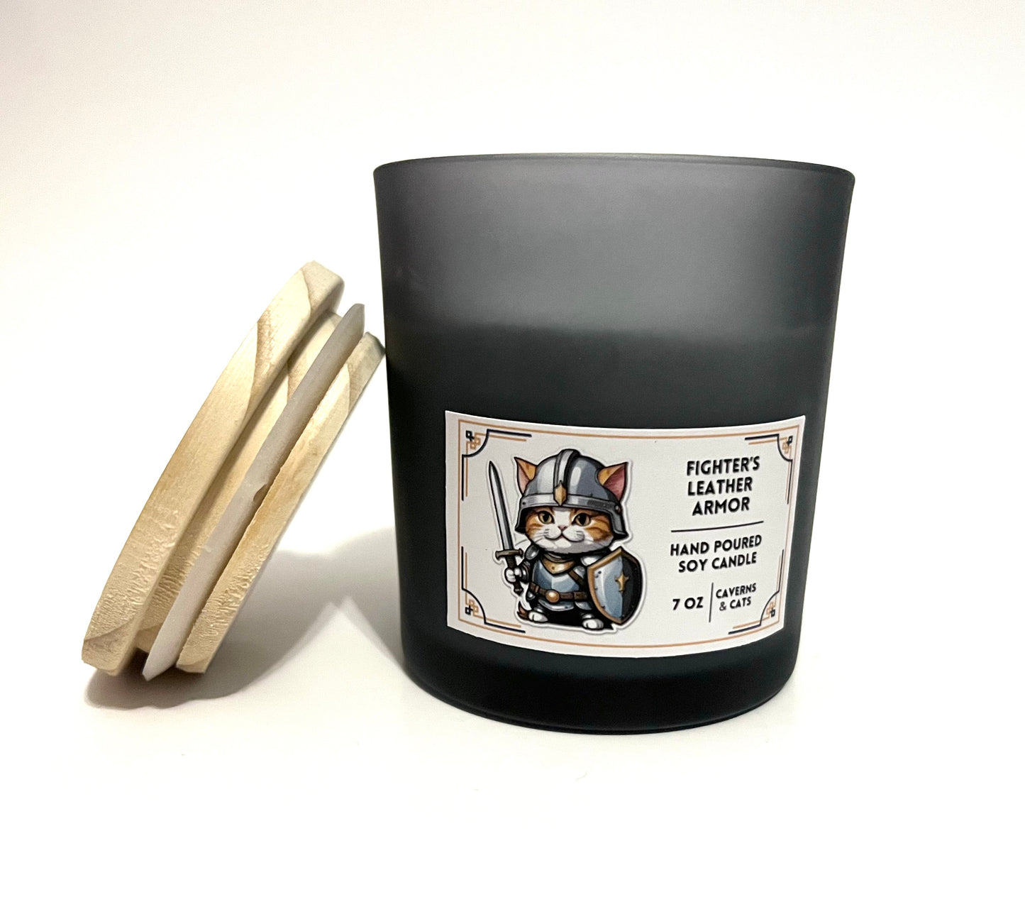 Fighter's Leather Soy Candle, Leather Scented