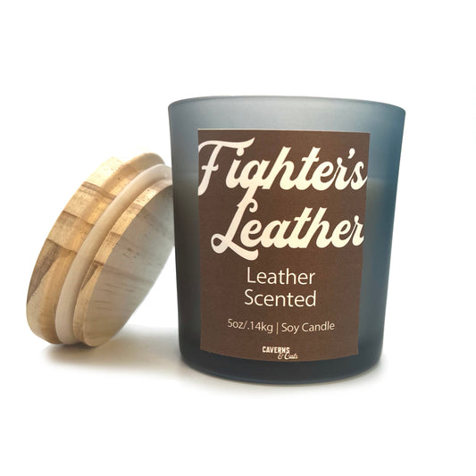 Fighter's Leather Soy Candle, Leather Scented