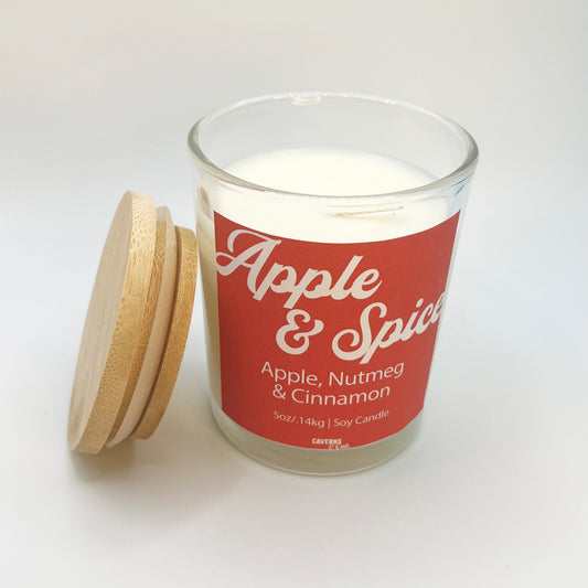 Apple & Spice Soy Candle; Apple, Nutmeg & Cinnamon